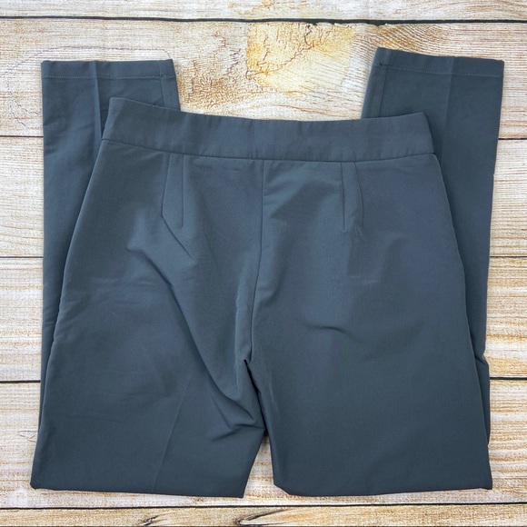 BETABRAND Classic Dress Pants Gray Straight Leg, Stretch, Side Zip - Picture 2 of 5